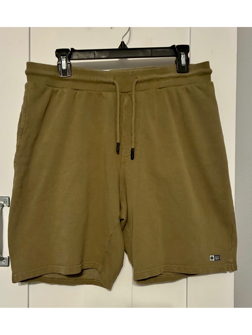 Salty Crew Olive Green Fleece Drawstring Lounge Shorts Men's Size Medium